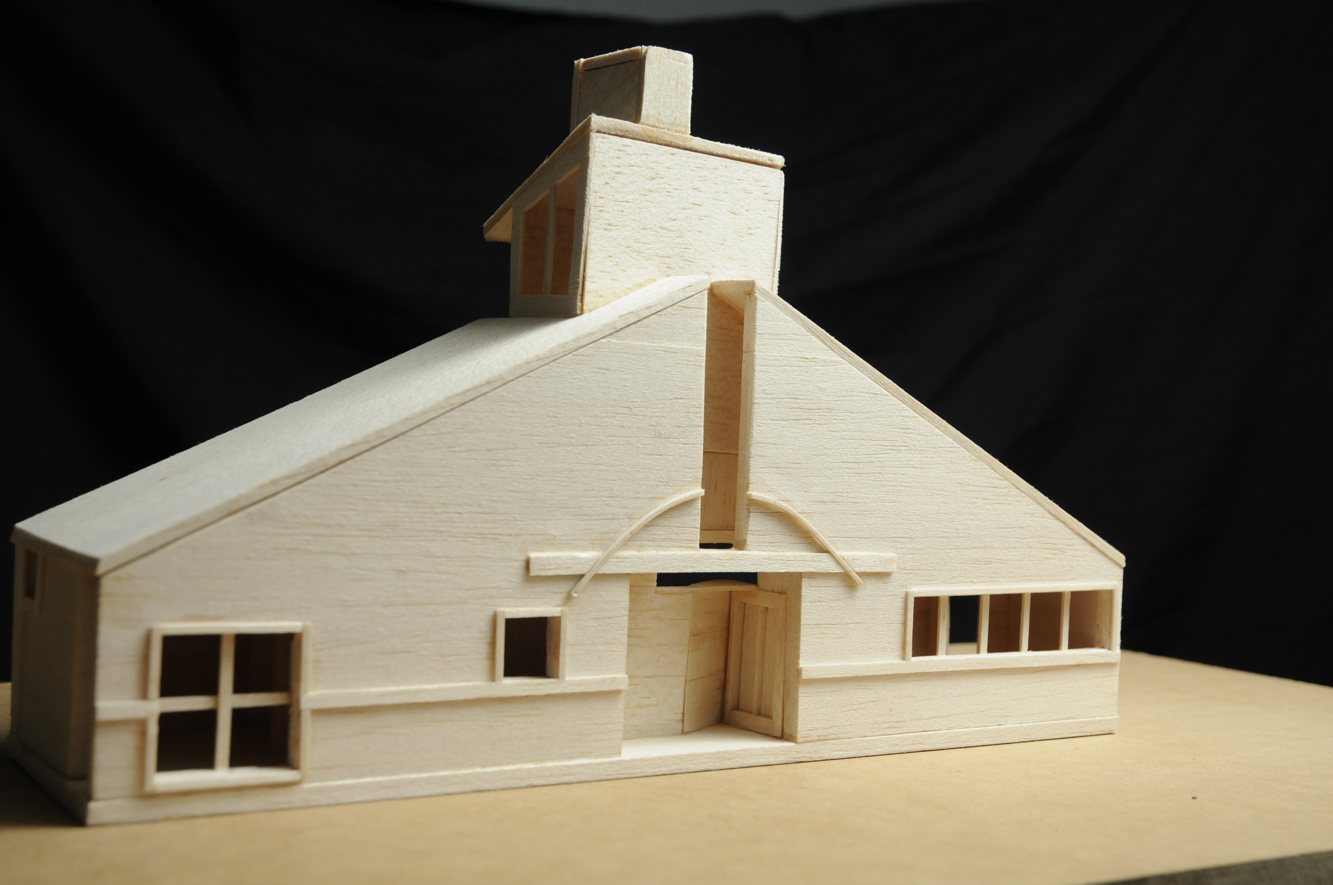 Balsa wood model of Venturi's mother's house | UNSW Built 